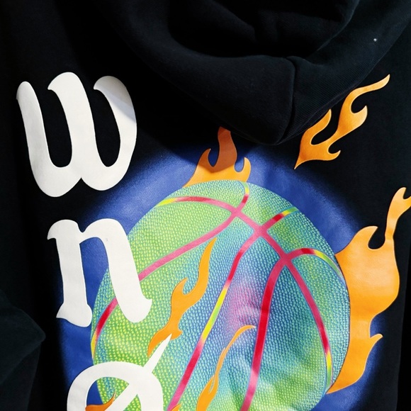 Jordan - Why Not? Black with Multicolored Basketball Print Hoodie - Picture 7 of 8